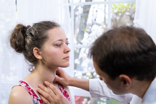 woman with thyroid eye disease