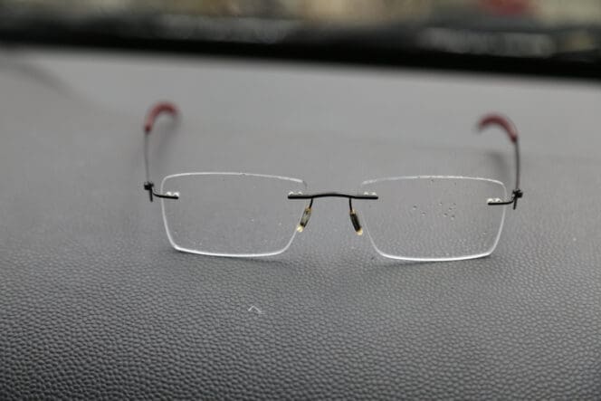 New store rimless glasses