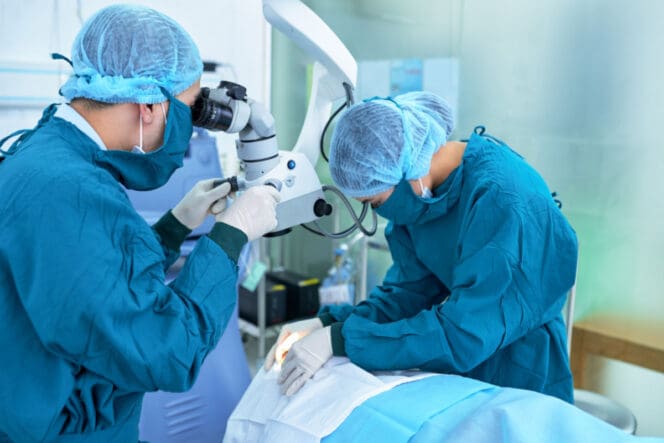 Laser iridotomy eye surgery